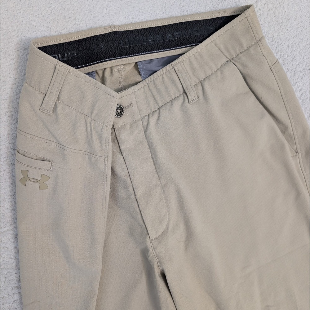 Under Armour The Showdown Golf Pants Match Play Beige Nylon Stretch 36x30‎